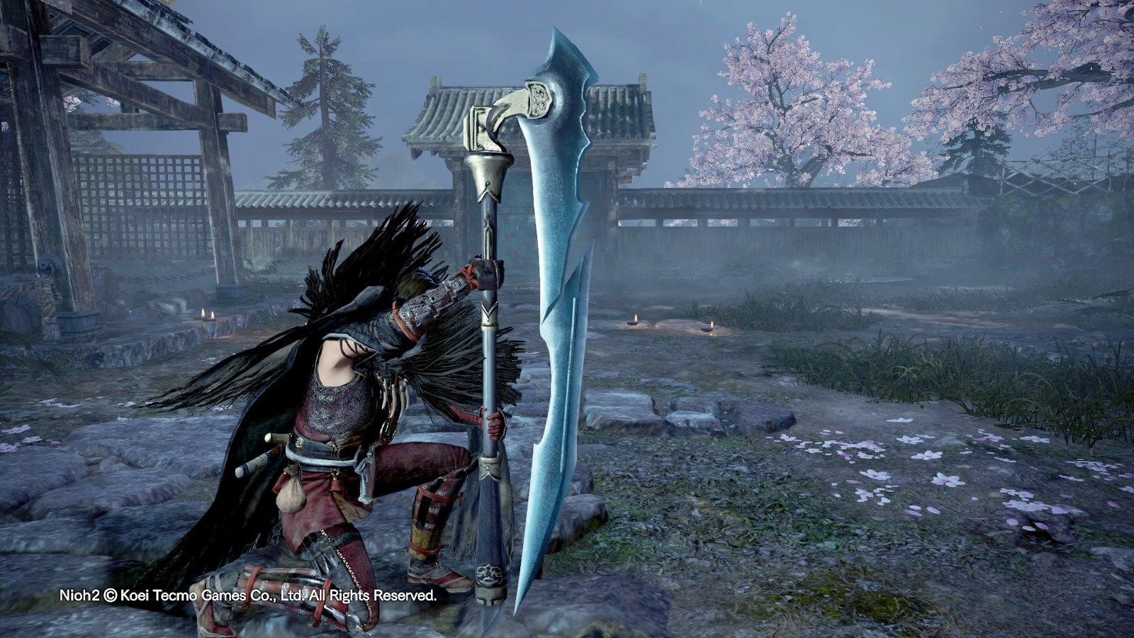武芸者の薙刀鎌（納刀）